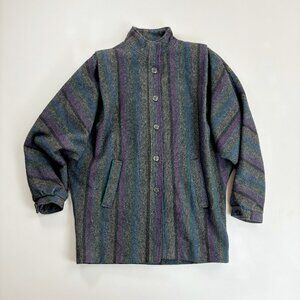 VTG BRAETEN Ethnic Wool Cocoon Coat
